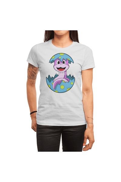 Fizello Tricou alb pentru bărbați și femei - Snake With Egg Shell Design