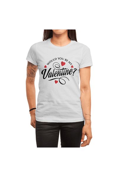 Fizello Tricou alb unisex Be My Valentine