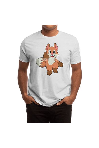 Fizello Tricou alb unisex Fox Funny