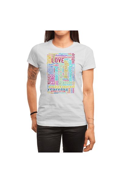 Fizello Tricou alb „Words Of Love” pentru bărbați și femei