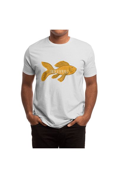 Fizello Tricou pentru bărbați și femei - Tricou alb unisex cu model de înot al lebeței de culoare aurie