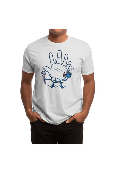 Fizello Λευκό μπλουζάκι High Five Robot Unisex