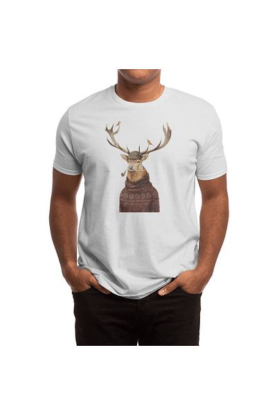 Fizello Λευκό μπλουζάκι Unisex για άνδρες και γυναίκες - Thinking Wild