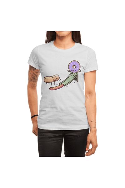 Fizello Μπλουζάκι Unisex White Hotdog Prank T-shirt