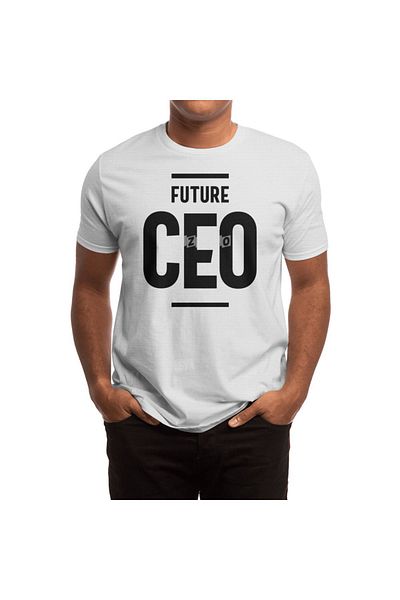 Fizello Unisex White T-Shirt - Future Ceo Job Title Gift, Men and Women T-Shirt