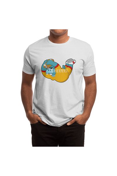 Fizello Λευκό μπλουζάκι Hippo Football Sports Unisex