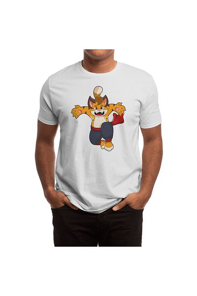 Fizello Λευκό μπλουζάκι Unisex - Σχέδιο καράτε Tiger At Martial Arts