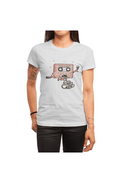 Fizello Tricou cu model Vomit Cassette Tape pentru bărbați și femei - Tricou alb unisex