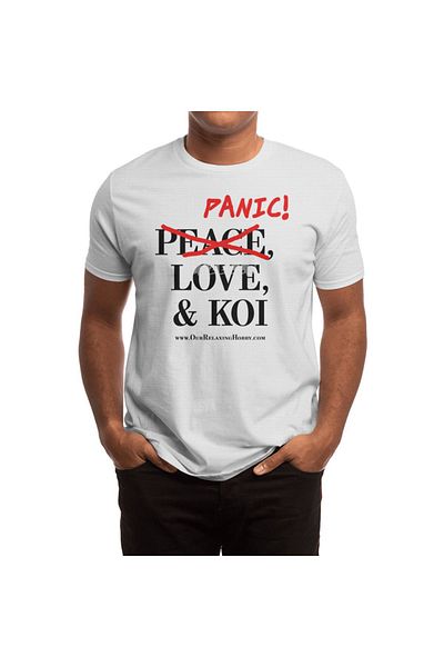 Fizello Peace Love And Panic Koi - Unisex Μαύρο T-Shirt