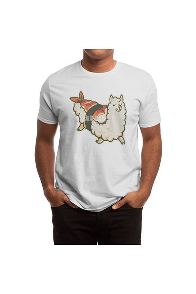 Fizello Λευκό μπλουζάκι Alpaca Sushi Niguiri I Unisex