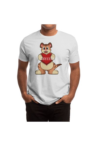 Fizello Tricou alb cu model Meerkat pentru bărbați și femei