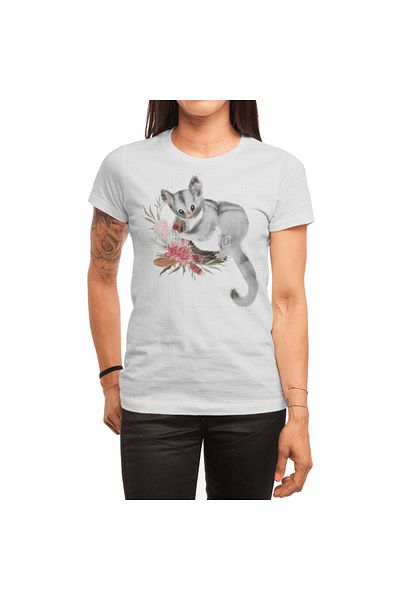 Fizello Tricou alb unisex - Ilustrație Sugar Glider, tricou pentru bărbați și femei