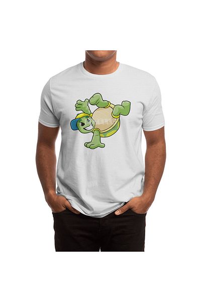 Fizello Tricou alb pentru bărbați și femei - Turtle At Hip Hop Break Dance Hoodie