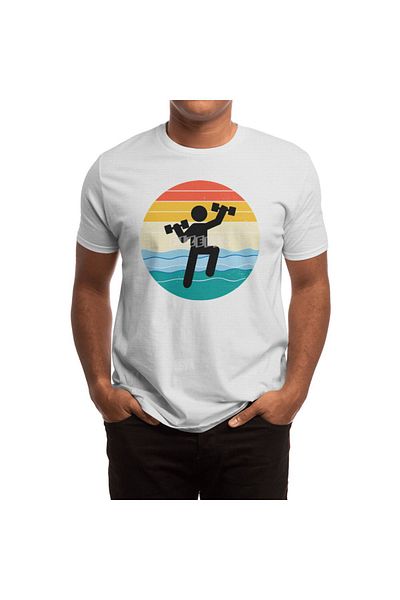Fizello Tricou Aqua Aerobics pentru bărbați și femei - Tricou alb unisex