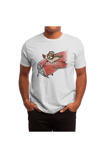 Fizello Λευκό μπλουζάκι για άνδρες και γυναίκες - Unisex μπλουζάκι When Guinea Pigs Fly