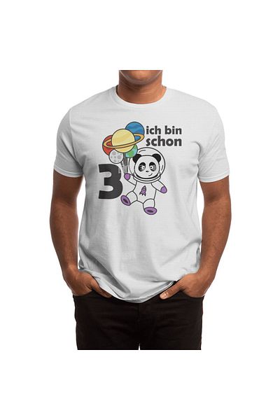 Fizello Panda Space Planet - Unisex Λευκό T-Shirt για 3 περιγραφές