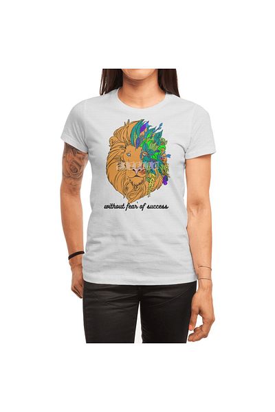 Fizello Tricou unisex White Lion Face pentru bărbați și femei