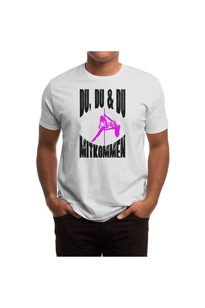 Fizello Pole Dance and Aerial Silk Acrobatics - Men's and Women's T-Shirt, Unisex White T-Shirt