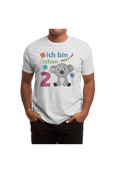 Fizello 2. Λευκό μπλουζάκι Unisex Age Koala με σχέδιο
