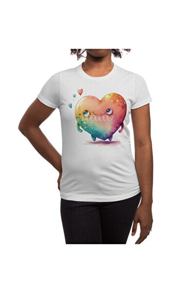 Fizello Ανδρικό και γυναικείο Unisex Λευκό T-Shirt - Σχέδιο Olive