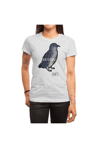Fizello Μπλουζάκι για άνδρες και γυναίκες - Blue Penguin Doodle, Unisex Λευκό T-shirt