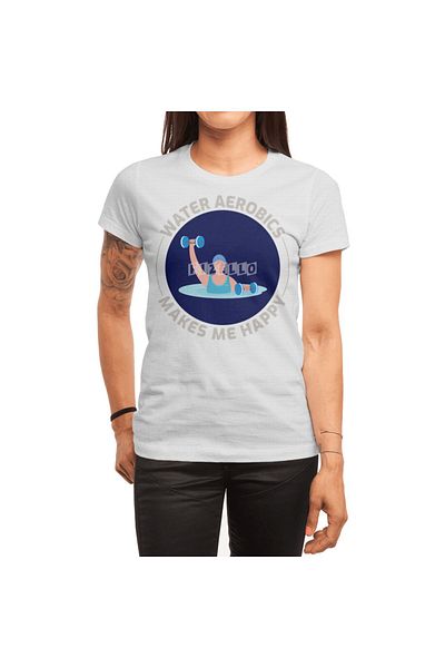 Fizello Μπλουζάκι Aqua Aerobics για άνδρες και γυναίκες - Unisex Λευκό T-shirt