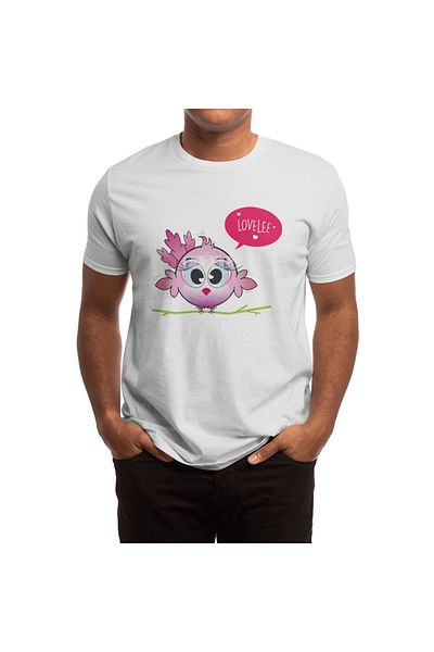 Fizello Tricou alb unisex pentru bărbați și femei - Lovely Bird