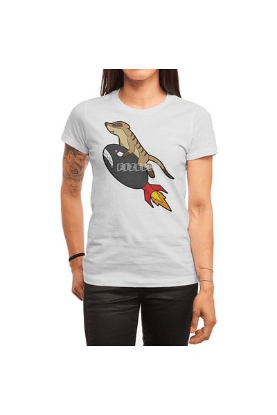 Fizello Λευκό μπλουζάκι Unisex Surikata Rocket