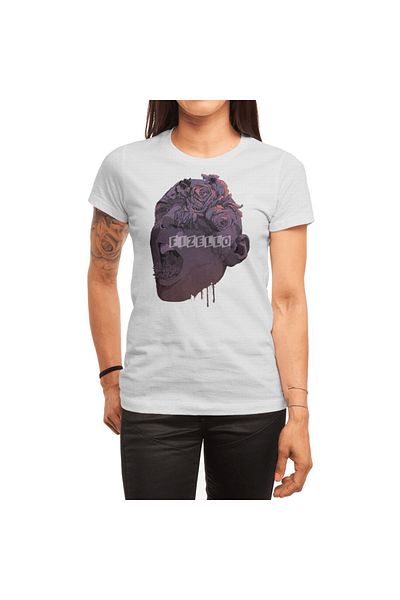 Fizello Ανδρικό και γυναικείο λευκό μπλουζάκι Unisex - Death By Natural Causes