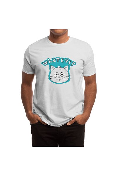 Fizello Λευκό μπλουζάκι Unisex - Ό,τι είναι αυτή η γάτα, δεν φροντίζει.