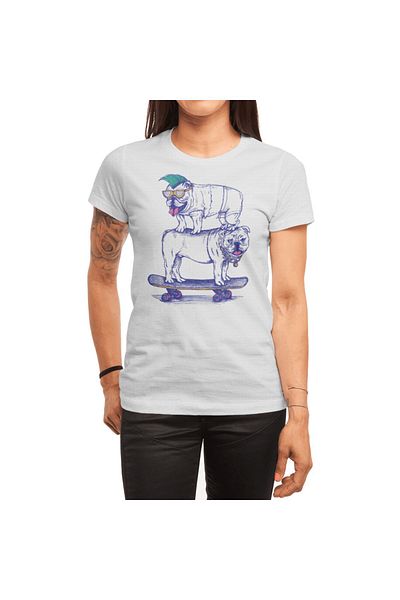 Fizello Λευκό μπλουζάκι Double Dog Dare Unisex
