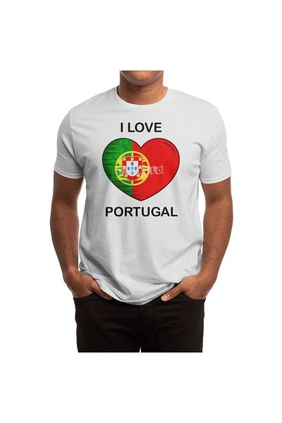 Fizello Tricou alb cu design elegant Portugalia pentru bărbați și femei