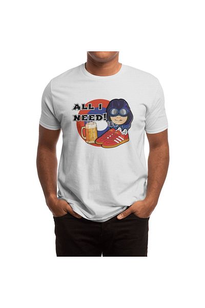 Fizello Ανδρικό και γυναικείο λευκό μπλουζάκι Unisex - All I Need