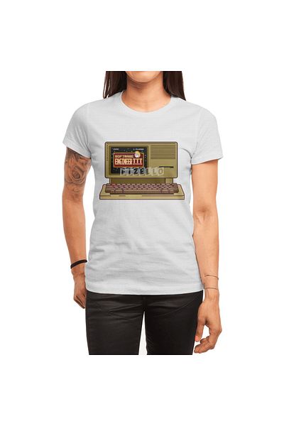 Fizello Retro Computer Programmer Software Engineer III - Tricou alb pentru bărbați și femei, unisex