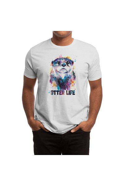 Fizello Tricou alb unisex colorat Otter Life
