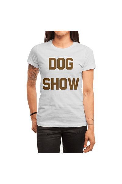 Fizello Tricou alb unisex Dog Show - Tricou pentru bărbați și femei