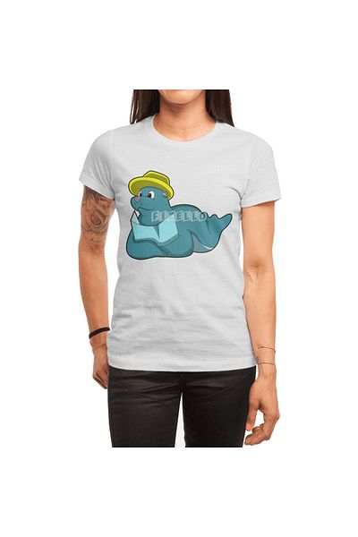 Fizello Seal Horse Walking With Map Unisex Λευκό T-shirt για άνδρες και γυναίκες
