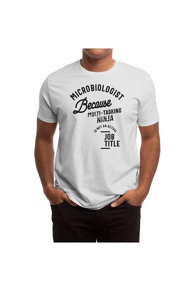 Fizello Unisex Λευκό T-shirt - Δώρο Τίτλος Εργασίας Μικροβιολόγου