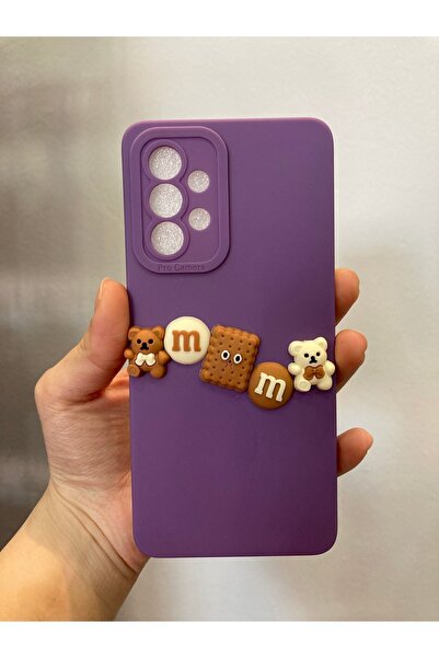 OVADA Samsung Galaxy A53 5G Uyumlu Kamera Korumalı 3D Ayıcıklı Silikon Kılıf