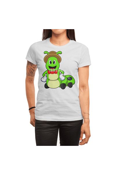 Fizello Tricou alb Caterpillar Line pentru bărbați și femei