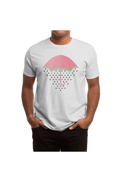 Fizello Λευκό μπλουζάκι Unisex - Summer Showers, T-shirt για άνδρες και γυναίκες