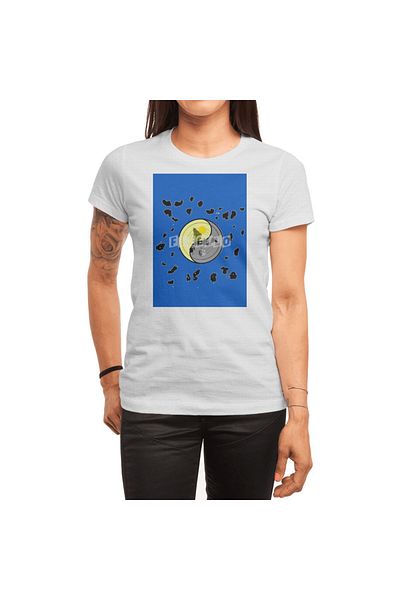 Fizello Flat Earth Yin Yang Karte - Ανδρικό, Γυναικείο Unisex Λευκό T-shirt