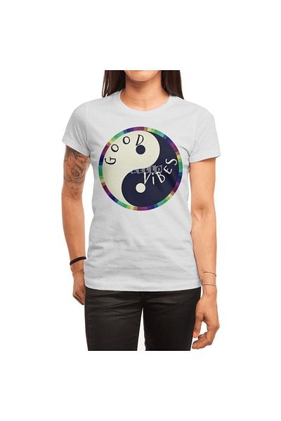 Fizello Λευκό μπλουζάκι Bruh Brigade Good Vibes Rainbow Unisex