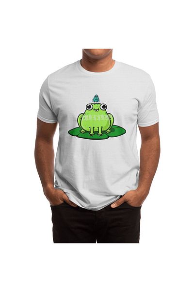 Fizello Frog N Fly Unisex Λευκό T-shirt - Ανδρικό και γυναικείο μπλουζάκι