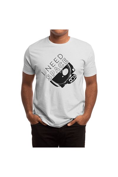 Fizello I Need Space - Unisex Ασπρόμαυρο T-Shirt