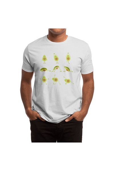 Fizello Avocados Doing Yoga - Unisex Λευκό T-Shirt