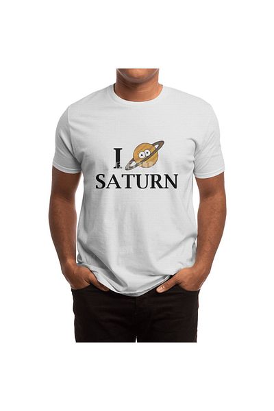 Fizello Λευκό μπλουζάκι I Heart Saturn Unisex