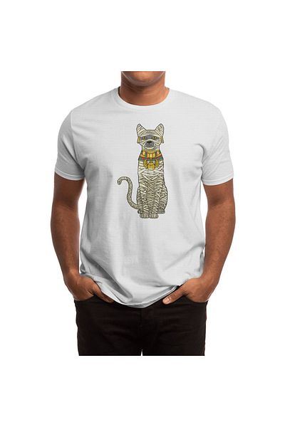 Fizello Λευκό μπλουζάκι για άνδρες και γυναίκες - Unisex μπλουζάκι Ancient Cat Return
