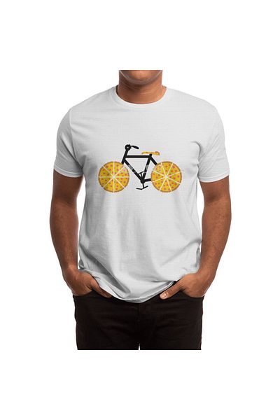 Fizello Λευκό μπλουζάκι Pizza Bike Unisex
