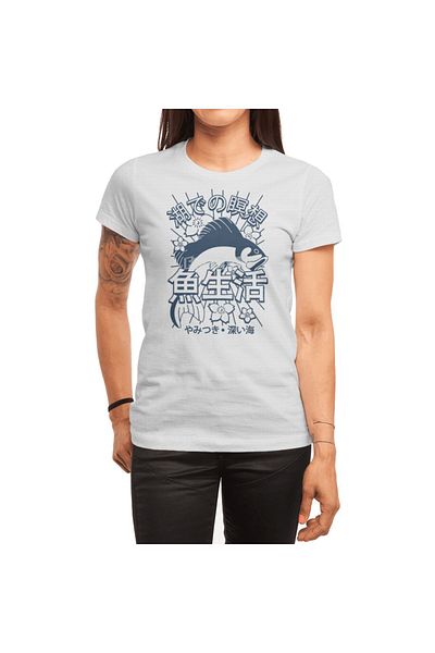 Fizello Λευκό μπλουζάκι Fish Life Unisex
